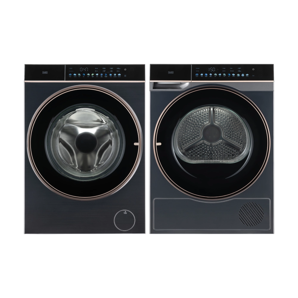 Комплект: Стиральная машина VARD VWF514B, серая + Сушильная машина VARD VTH61B, серая