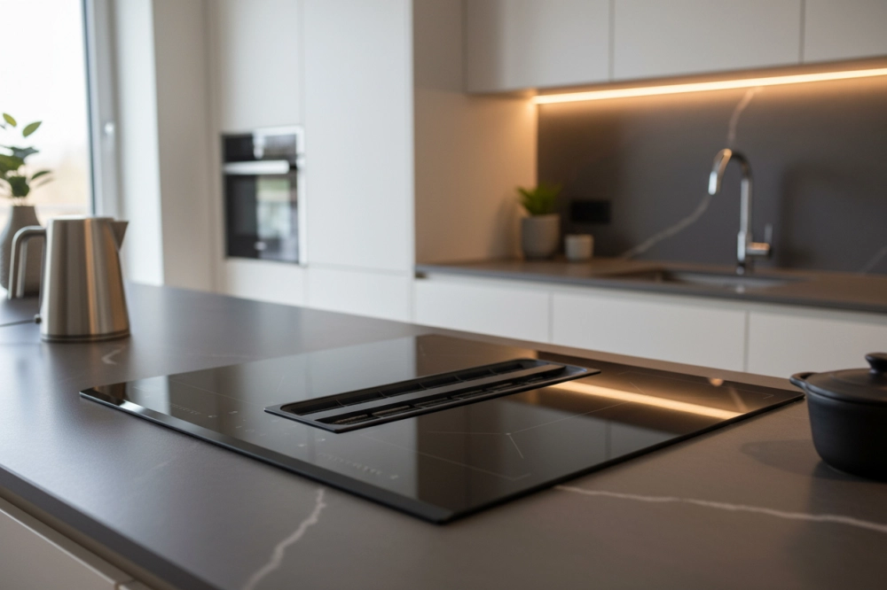 Индукционная варочная панель со встроенной вытяжкой VHH6472B