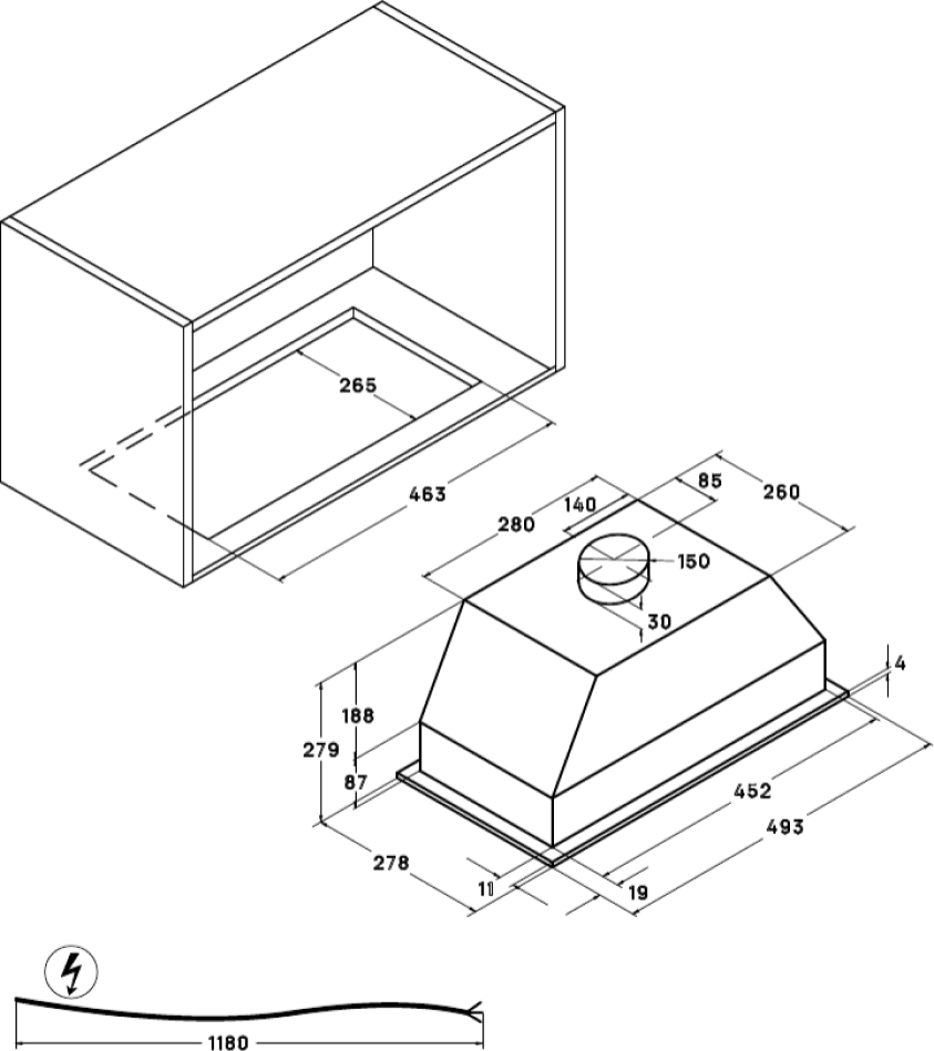 Встраиваемая вытяжка VARD VFG664PK